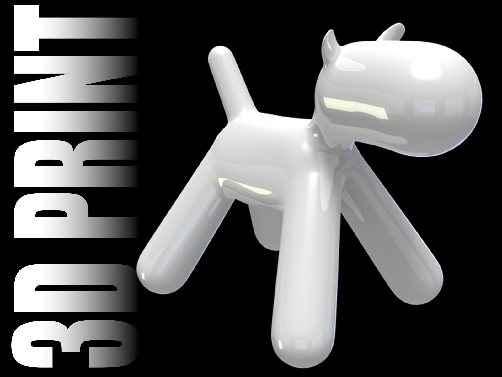 Puppy Chair 3D print 3D print model_3