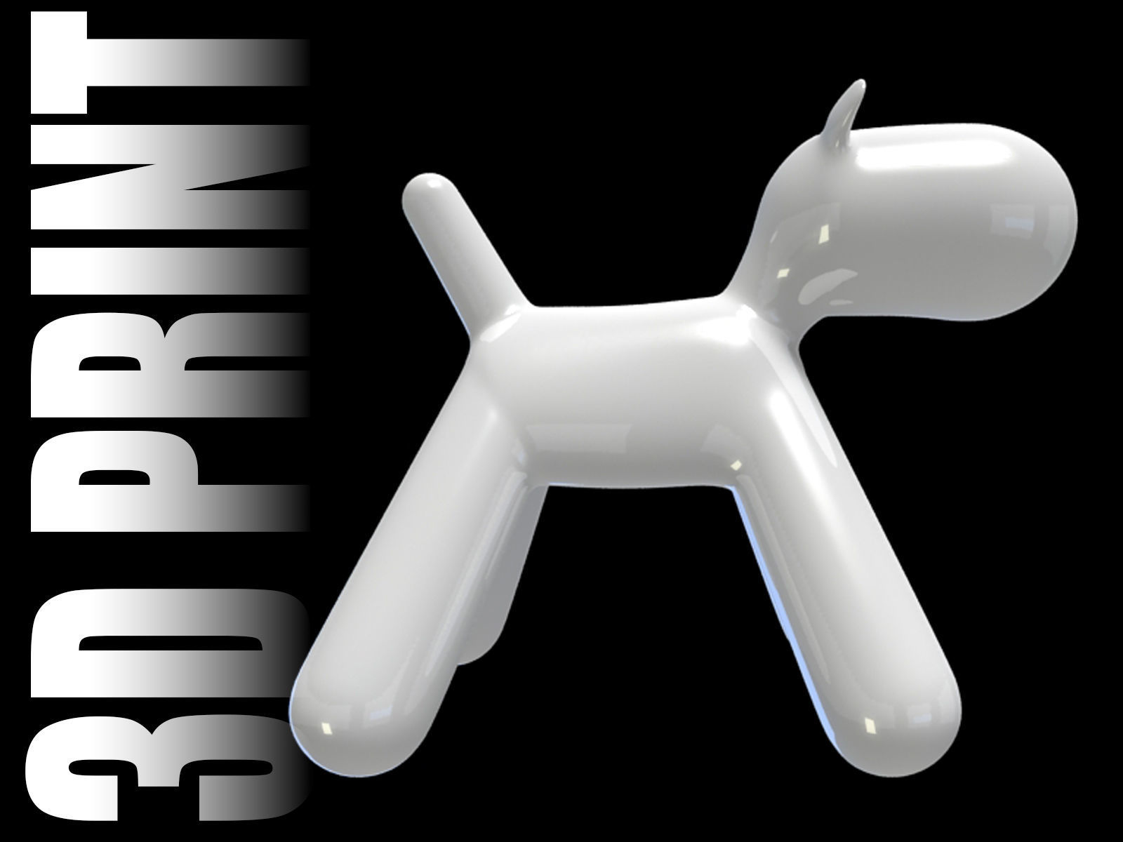 Puppy Chair 3D print 3D print model_4