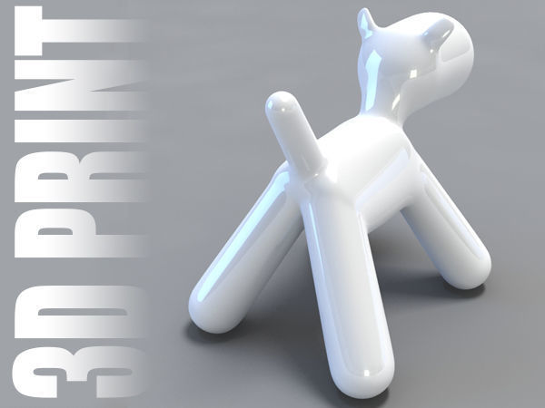 Puppy Chair 3D print 3D print model_1