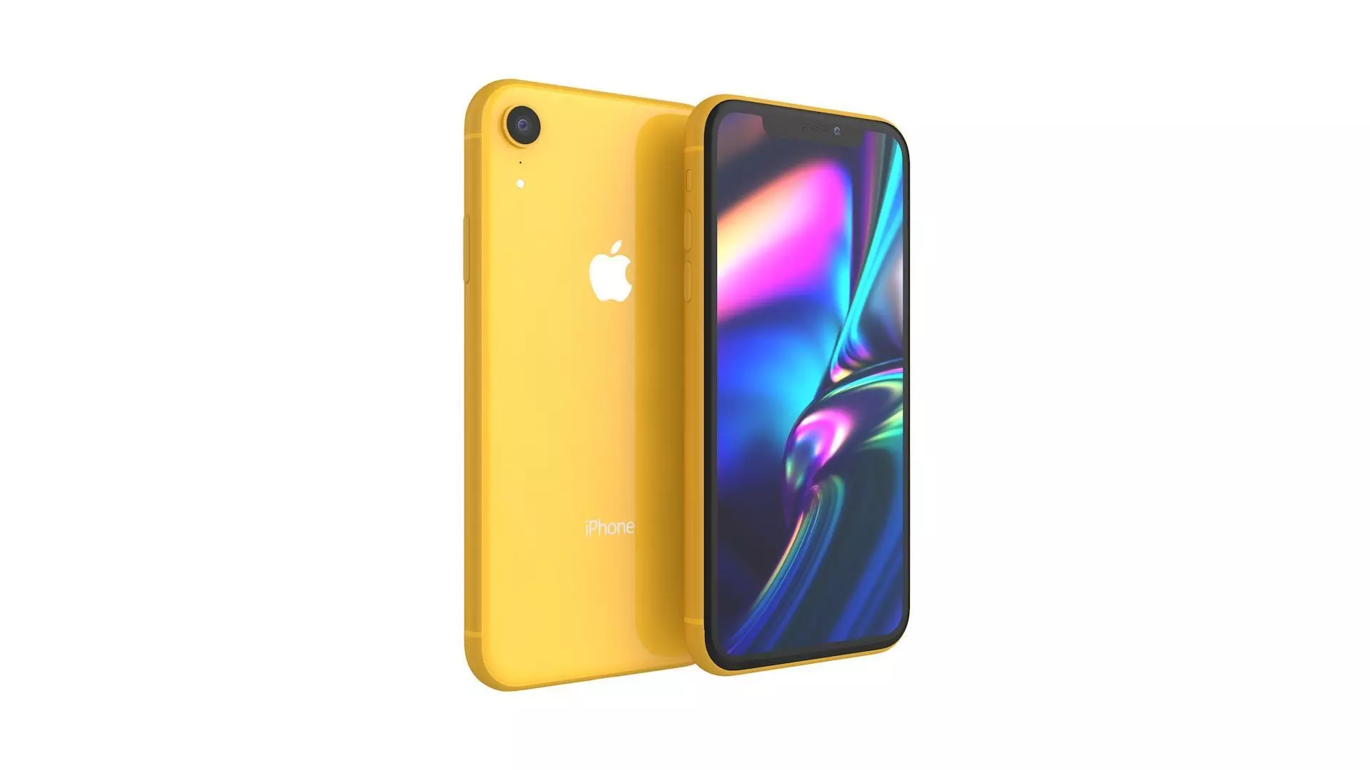 iPhone XR Yellow 3D model_0