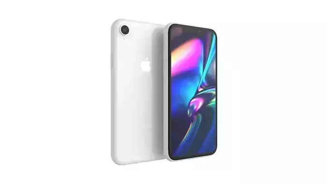 iPhone XR White 3D model