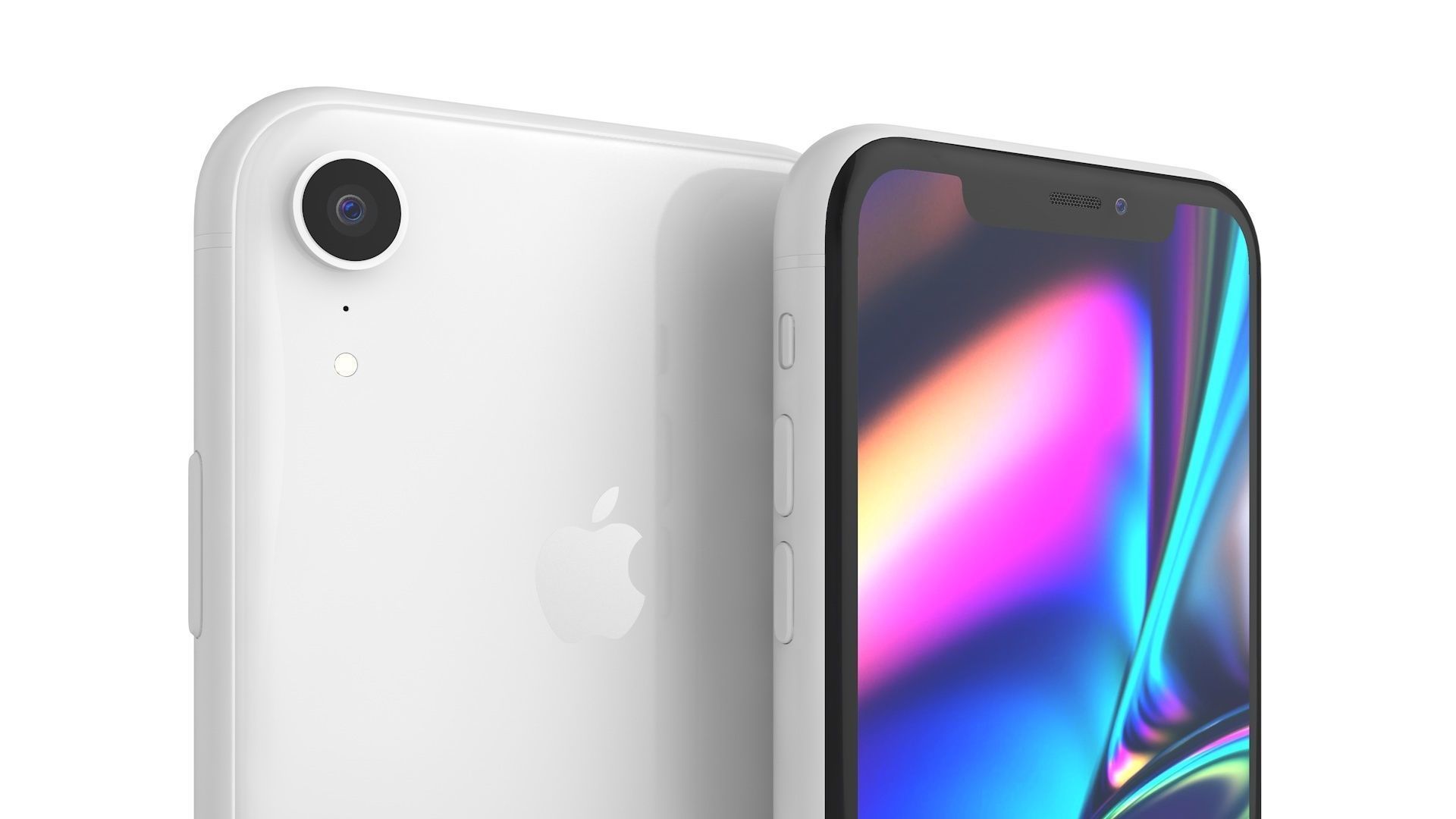 iPhone XR White 3D model_1