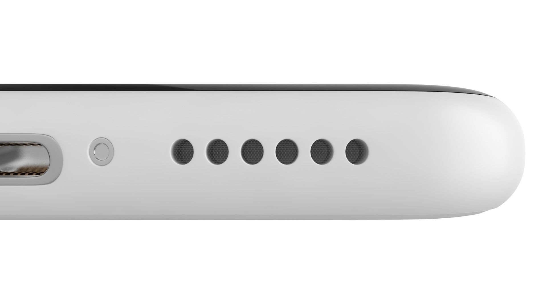 iPhone XR White 3D model_5