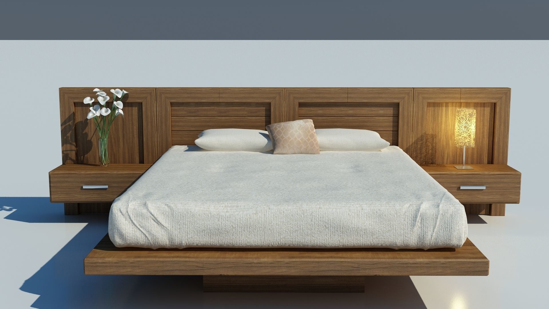 bed design Free 3D model_2