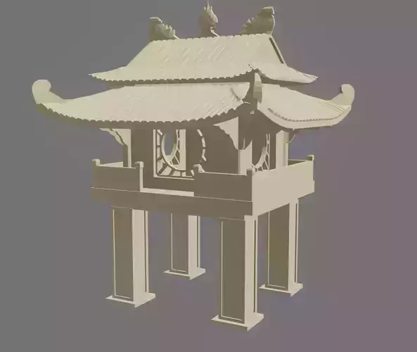 Khue Van pavilion-Temple of Literature Hanoi Vietnam