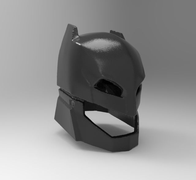 Batman helmet armored for 3D printing 3D print model_3