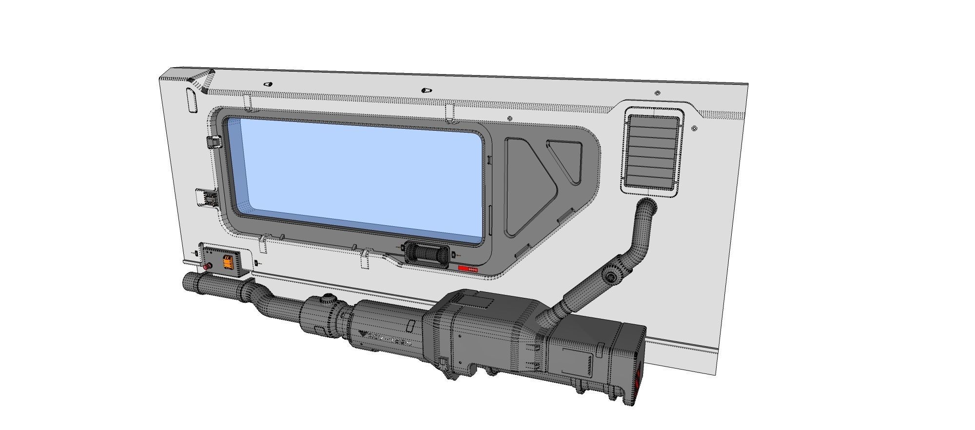 sci-fi Architecture kitbash 5 3D model_22