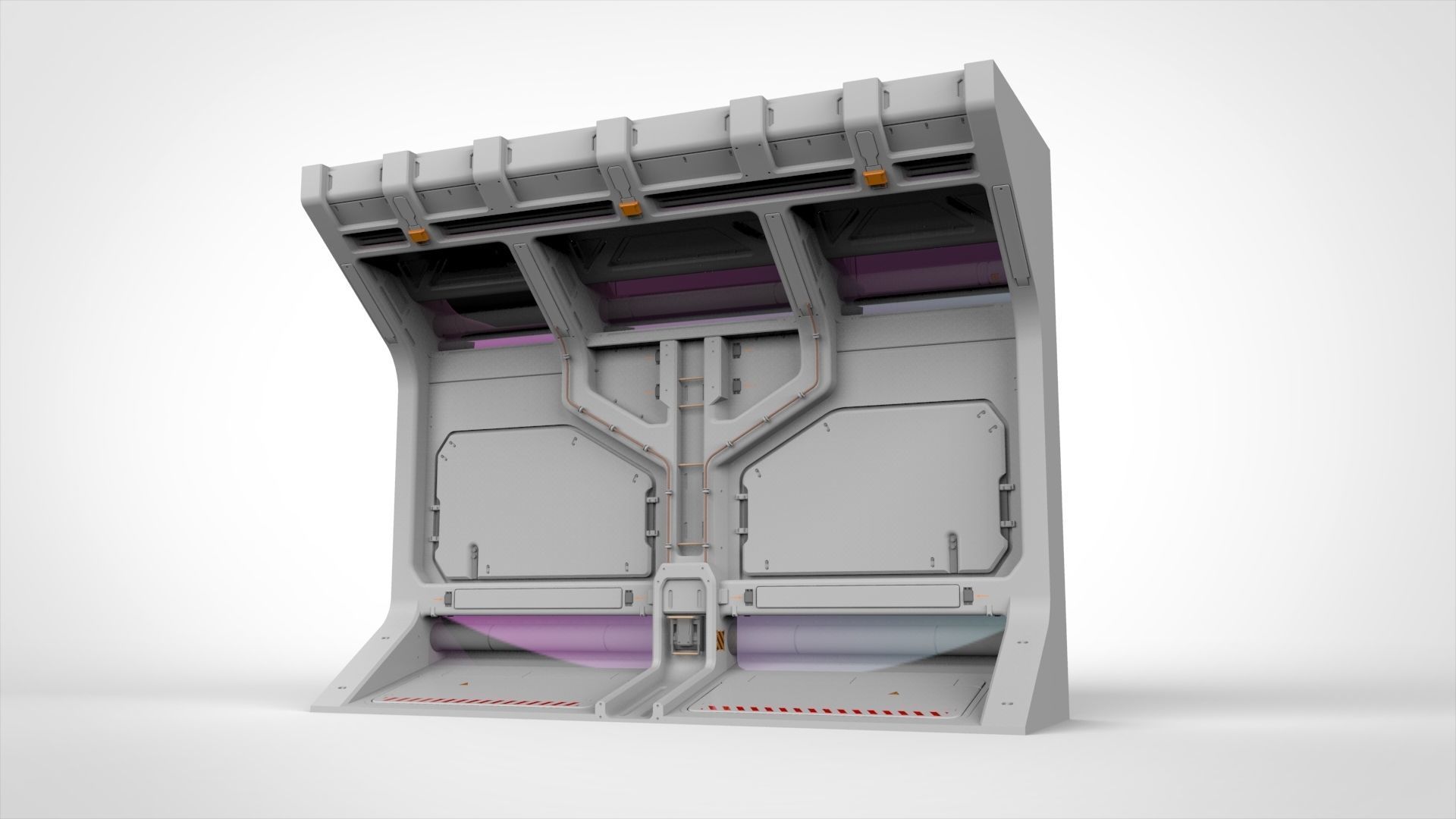 sci-fi Architecture kitbash 5 3D model_7