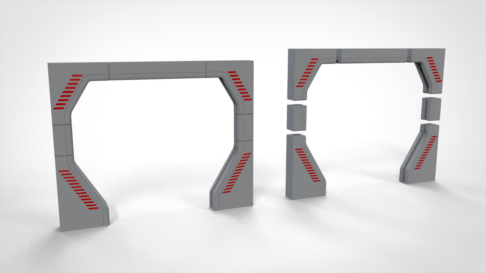 sci-fi Architecture kitbash 5 3D model_20