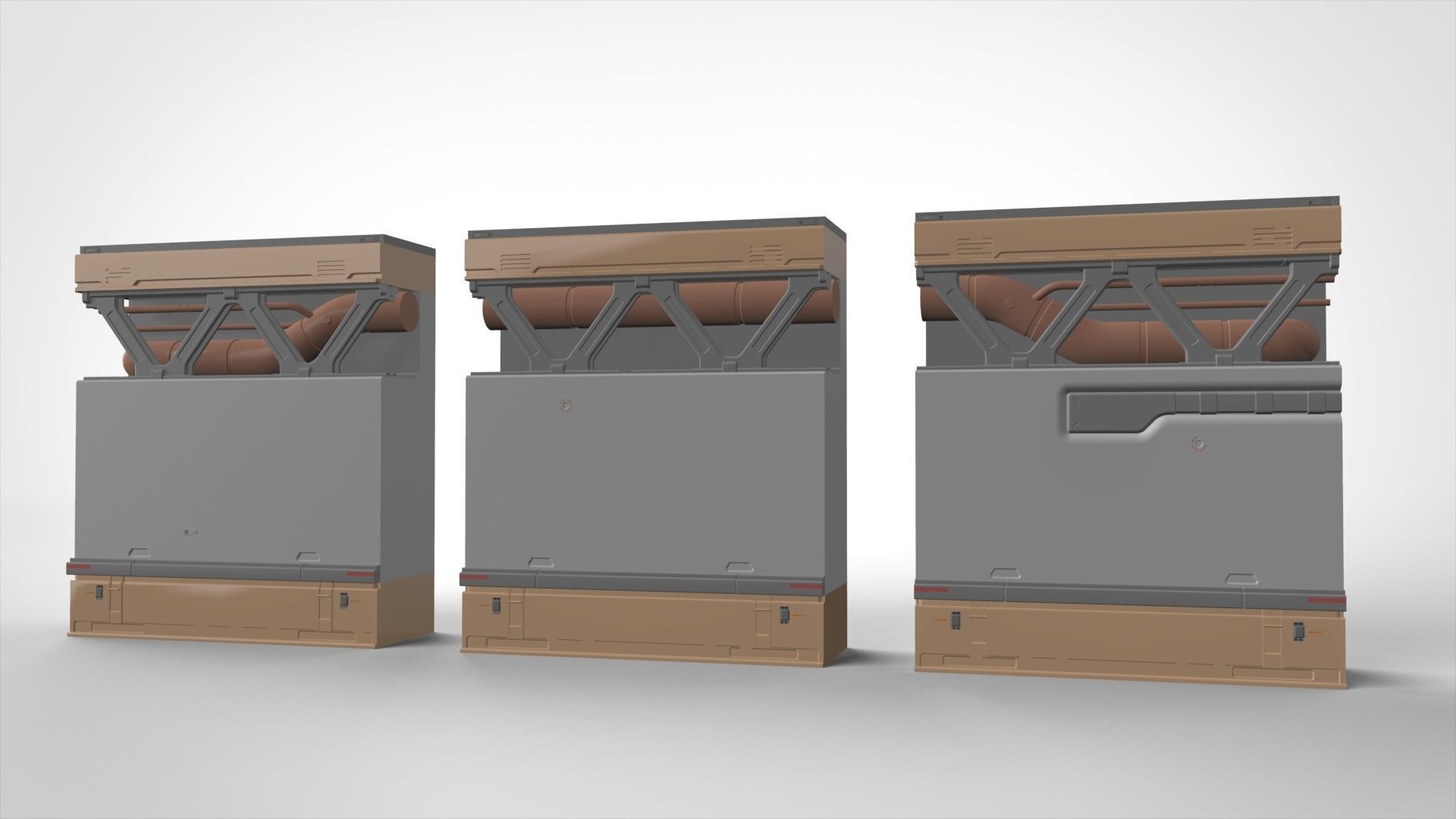 sci-fi Architecture kitbash 5 3D model_18