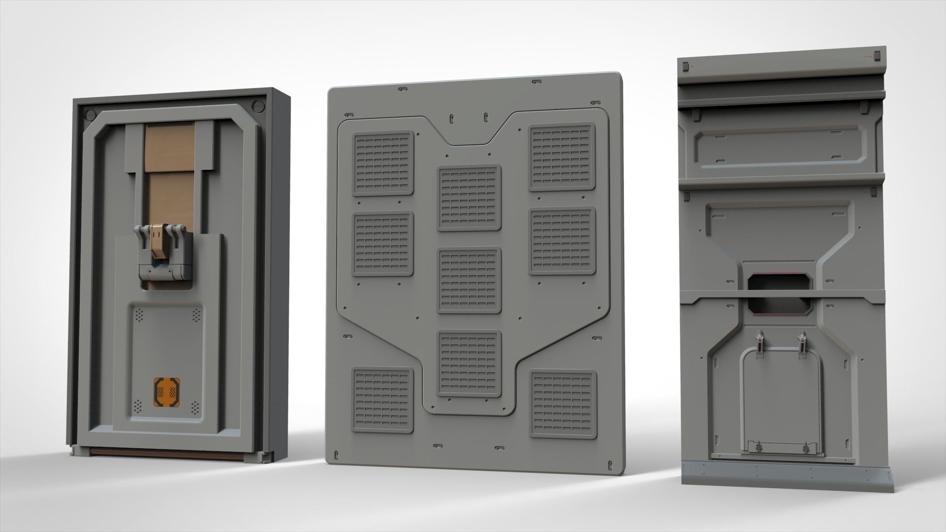 sci-fi Architecture kitbash 5 3D model_15