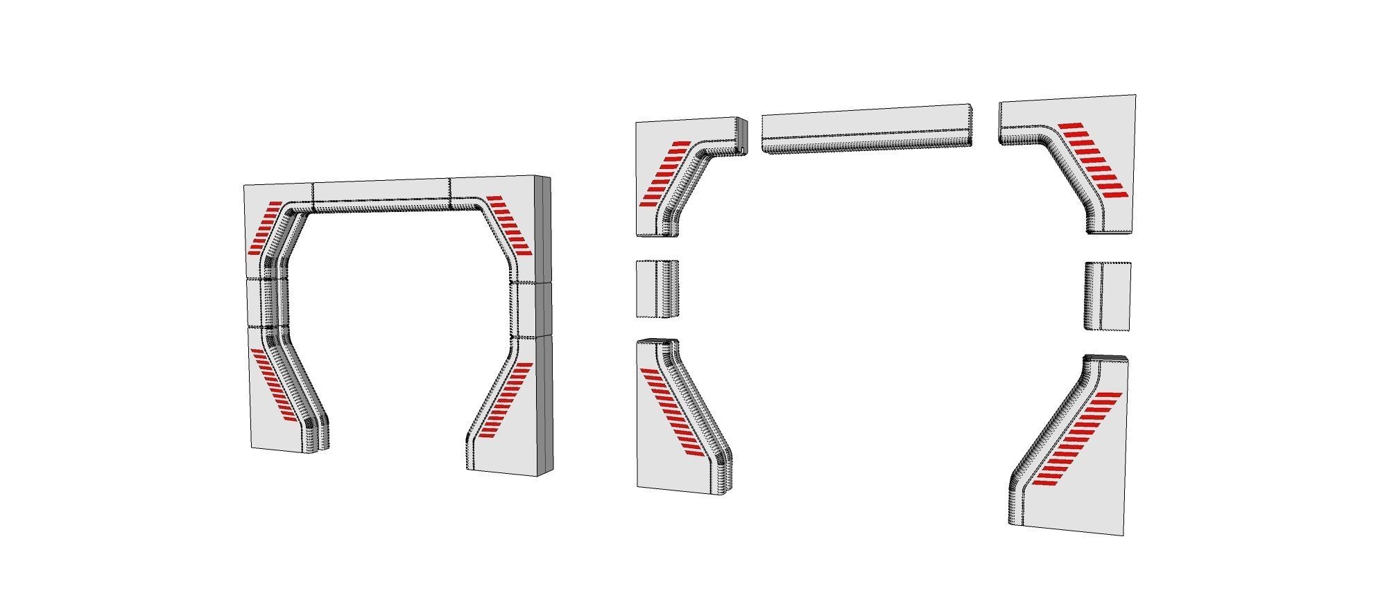 sci-fi Architecture kitbash 5 3D model_32