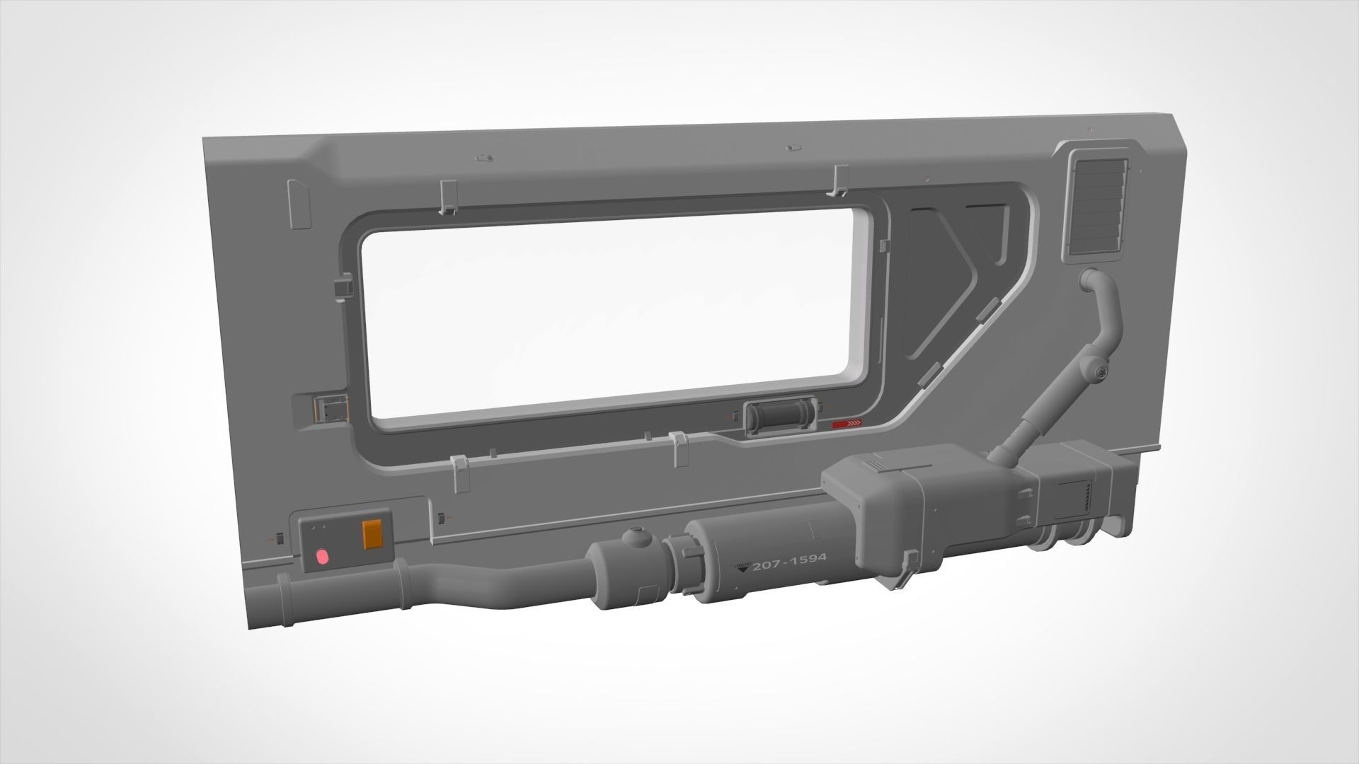 sci-fi Architecture kitbash 5 3D model_6