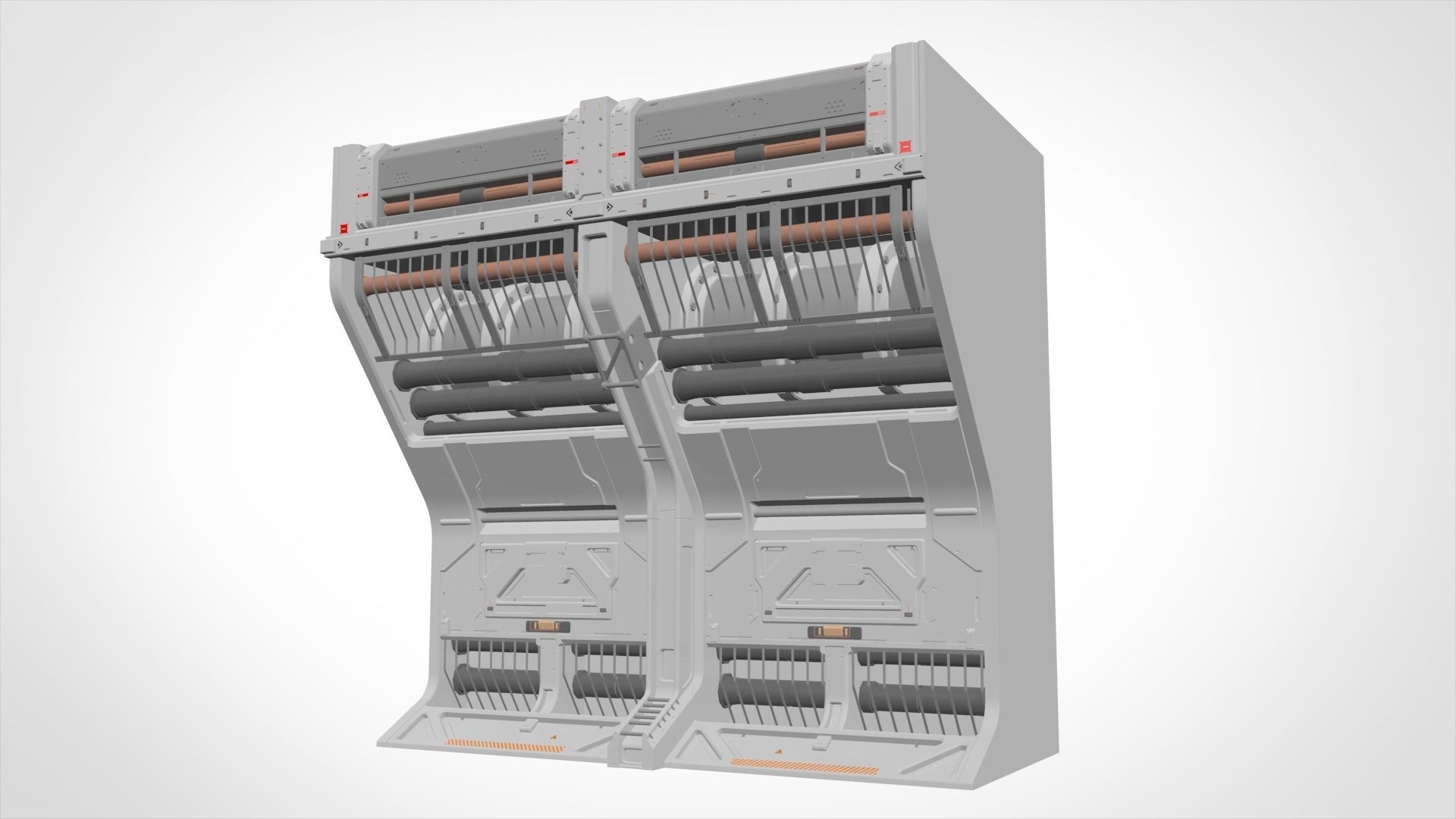 sci-fi Architecture kitbash 5 3D model_10