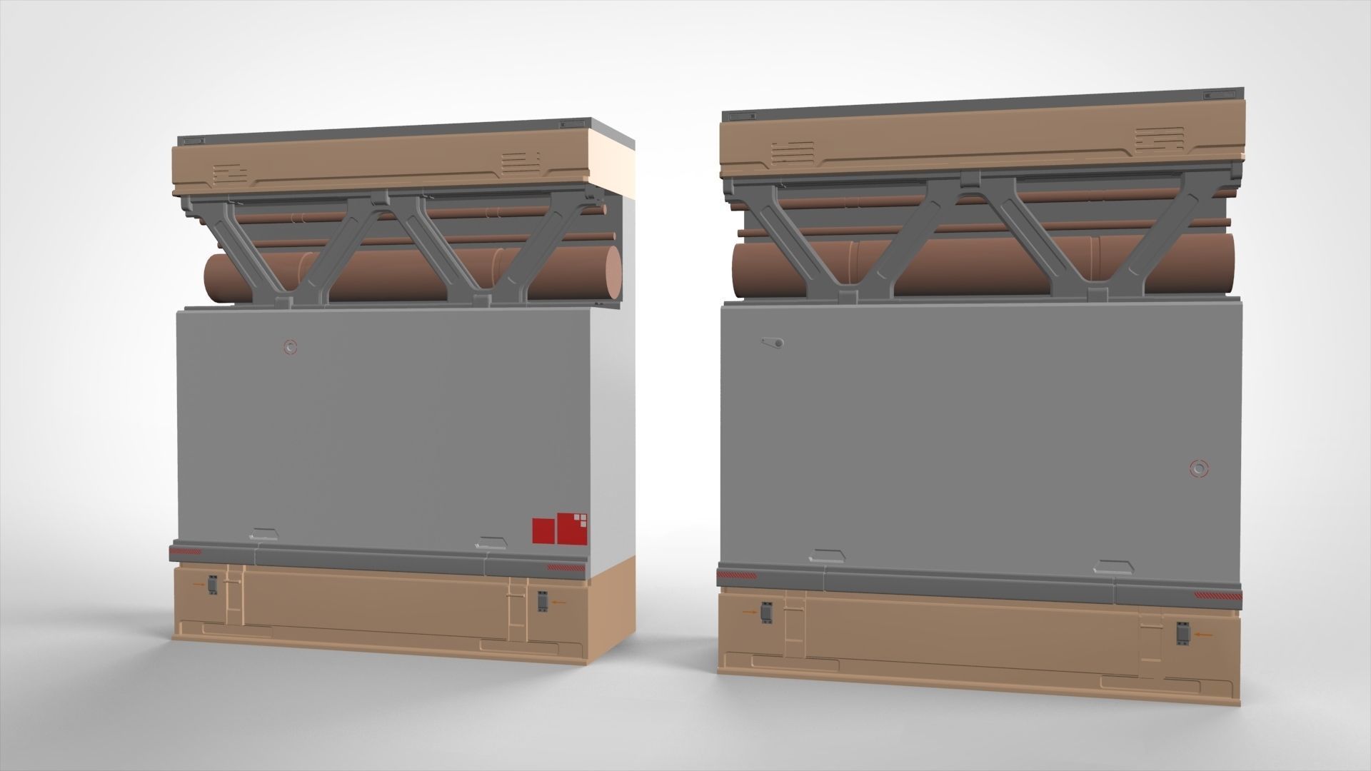 sci-fi Architecture kitbash 5 3D model_19