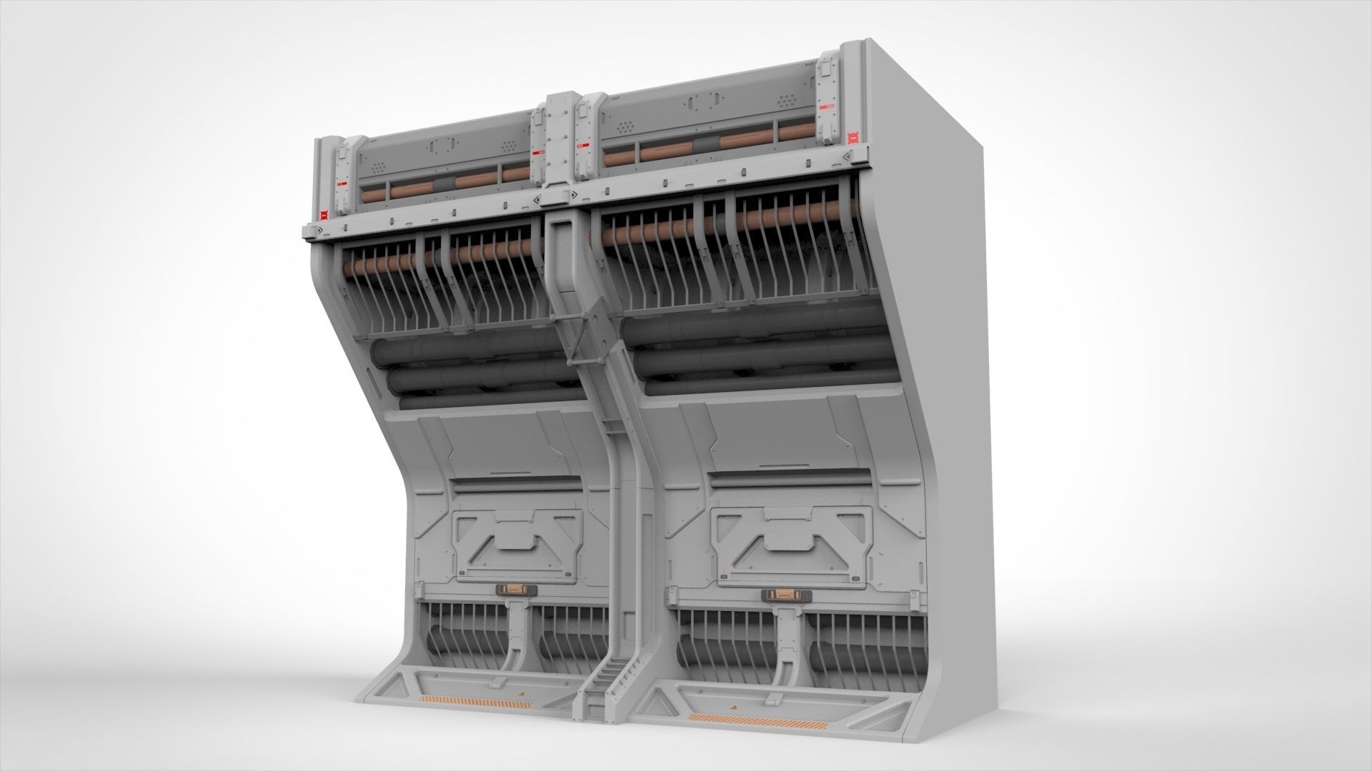 sci-fi Architecture kitbash 5 3D model_9