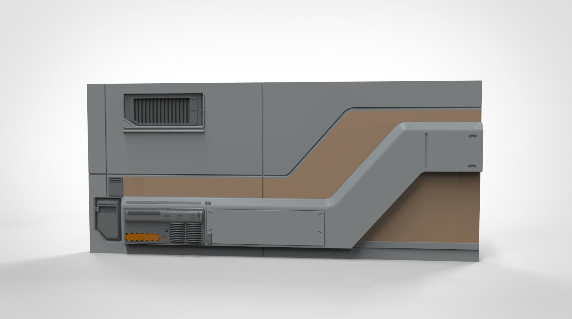 sci-fi Architecture kitbash 5 3D model_12