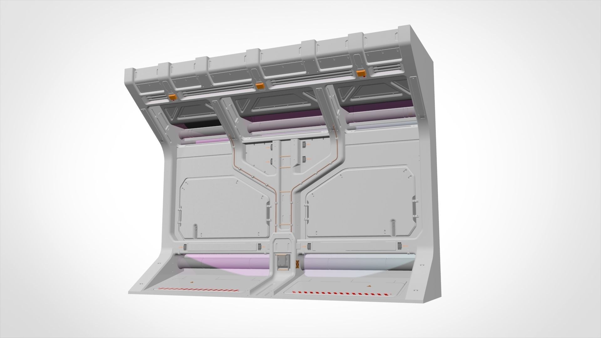 sci-fi Architecture kitbash 5 3D model_8