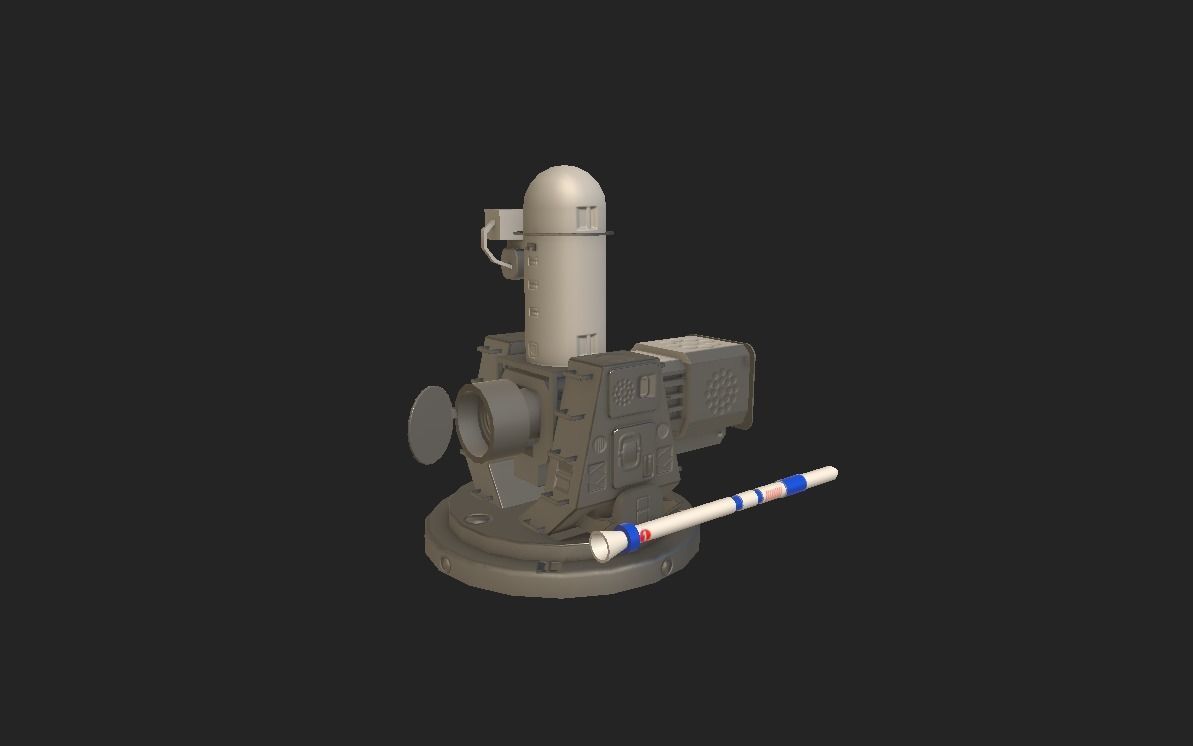 SEA RAM WEAPONS SYSTEM Low-poly 3D model_4