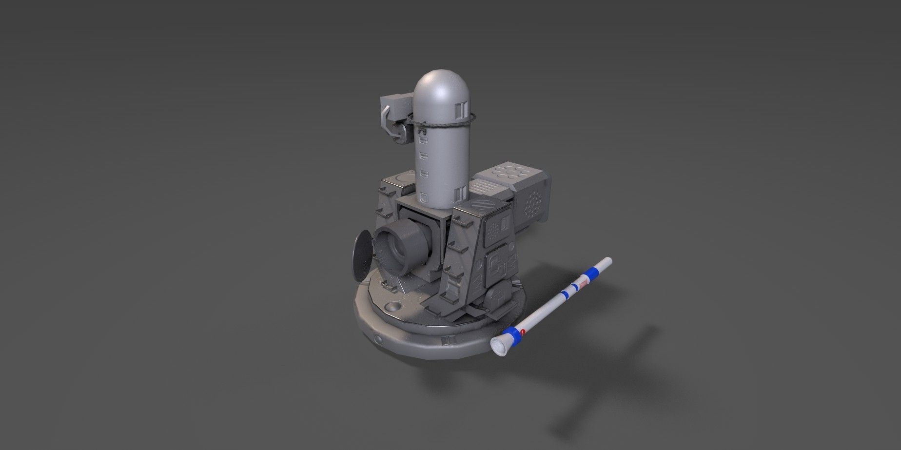 SEA RAM WEAPONS SYSTEM Low-poly 3D model_7