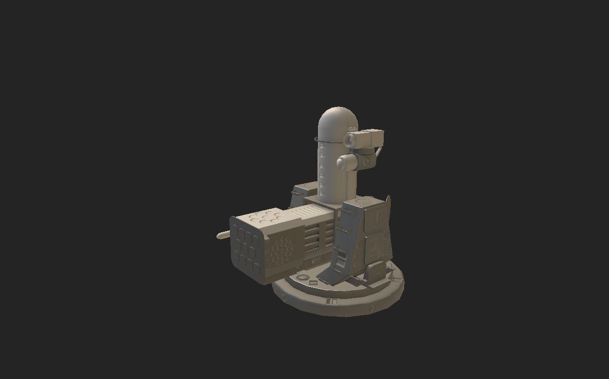 SEA RAM WEAPONS SYSTEM Low-poly 3D model_2