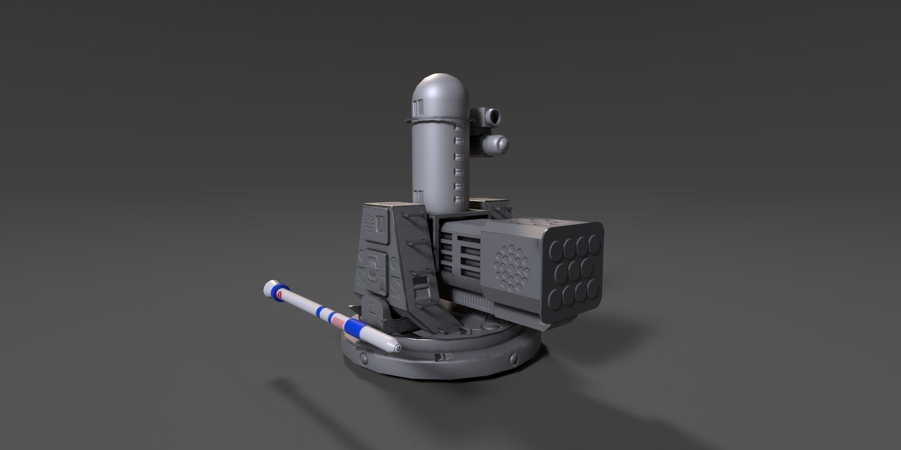 SEA RAM WEAPONS SYSTEM Low-poly 3D model_6