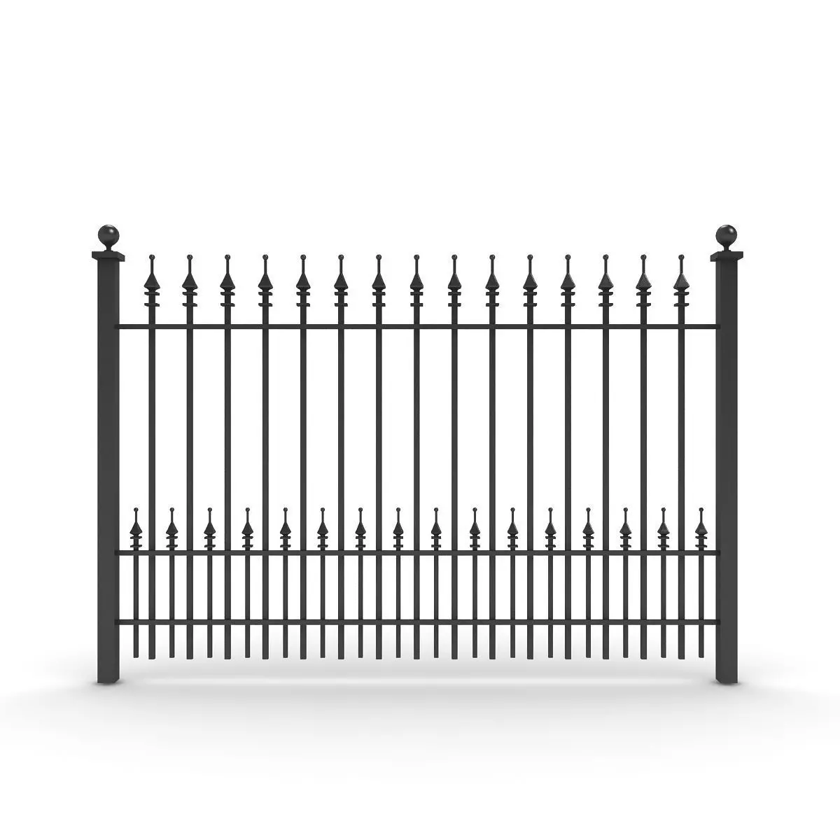 Iron Fence 3D model_0