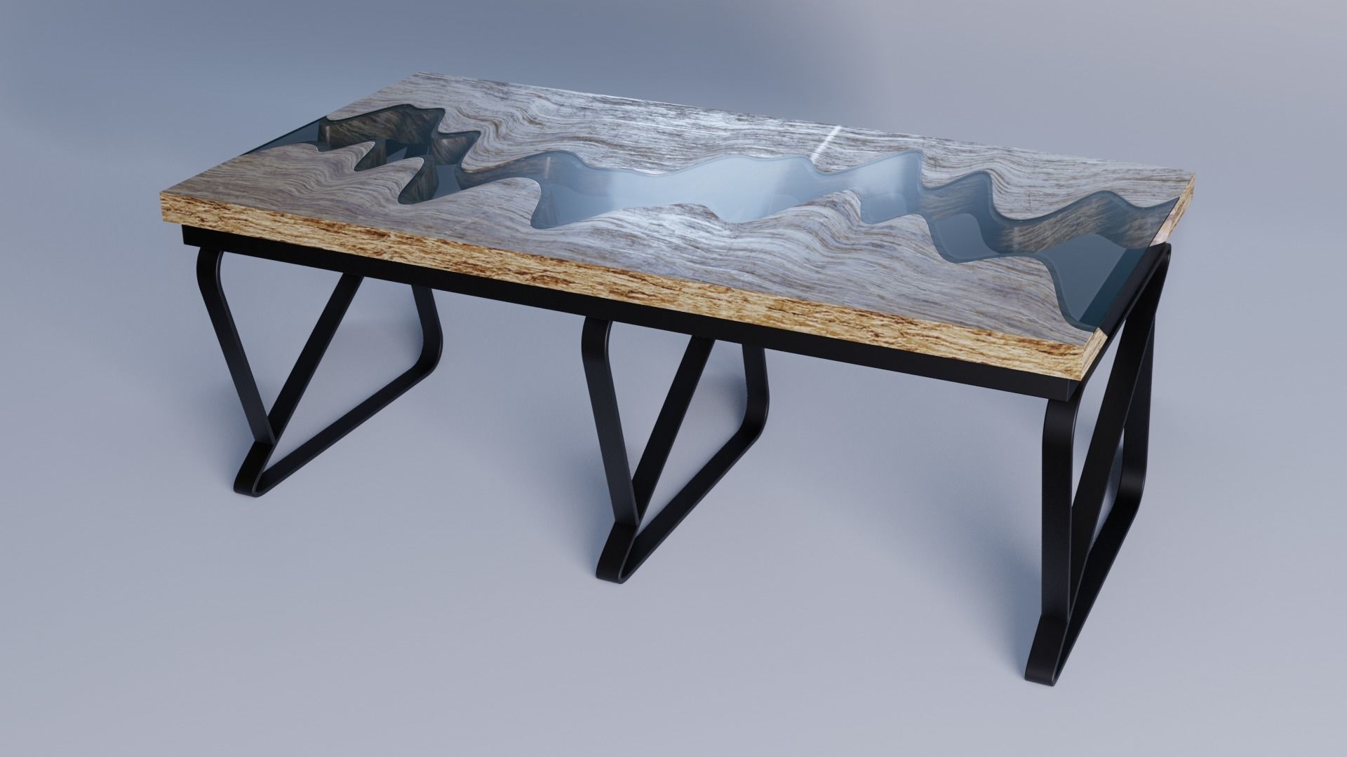 River Table 3D model_9
