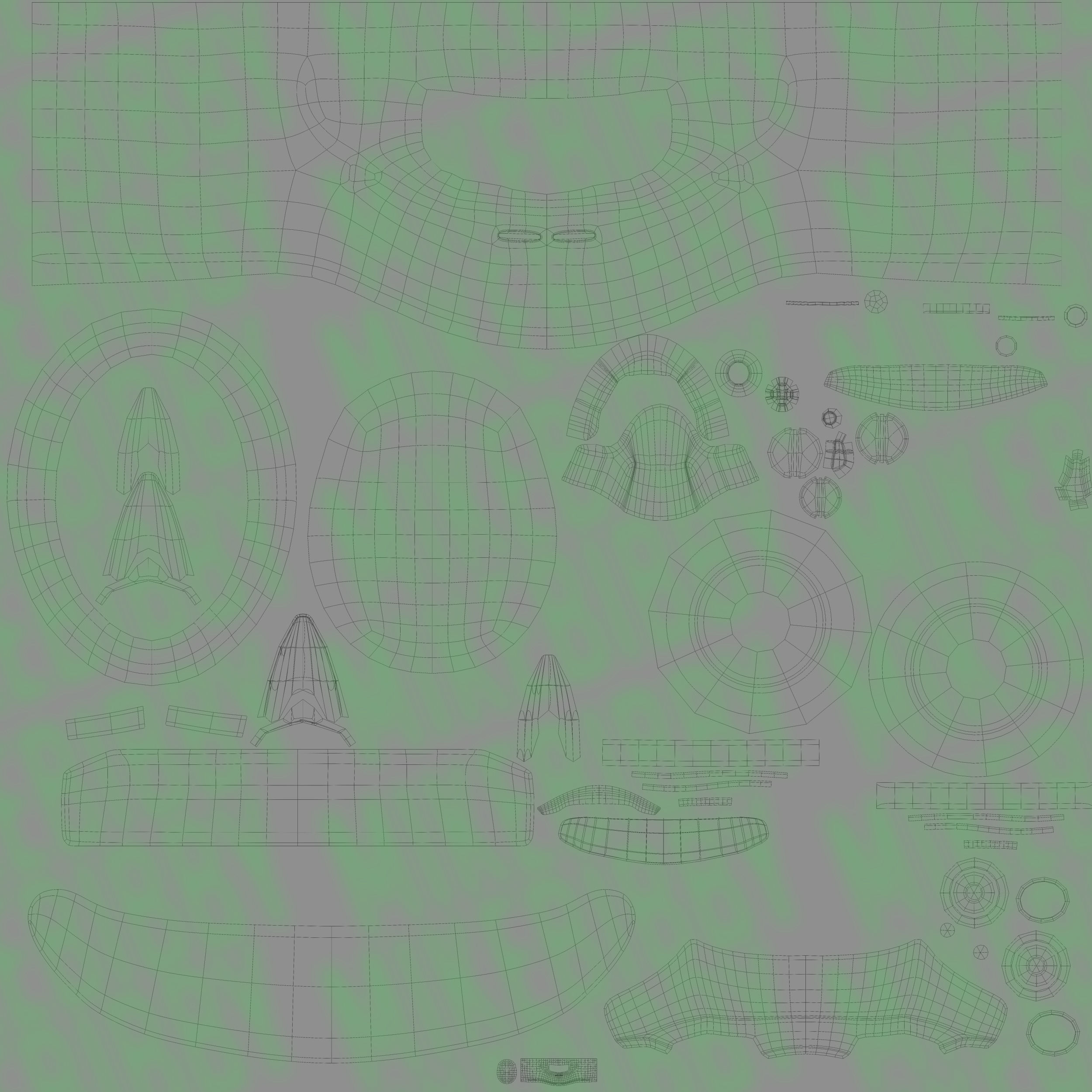 Vettel helmet 2019 Low-poly 3D model_12