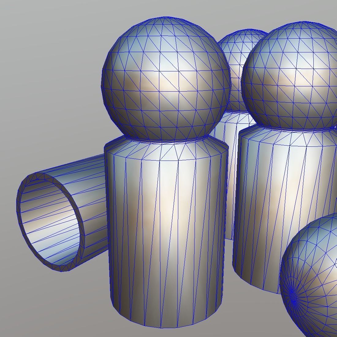 Board Game Pawns 3 Low-poly 3D model_12