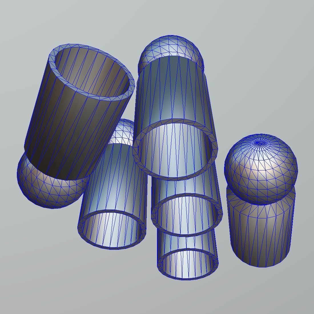 Board Game Pawns 3 Low-poly 3D model_10