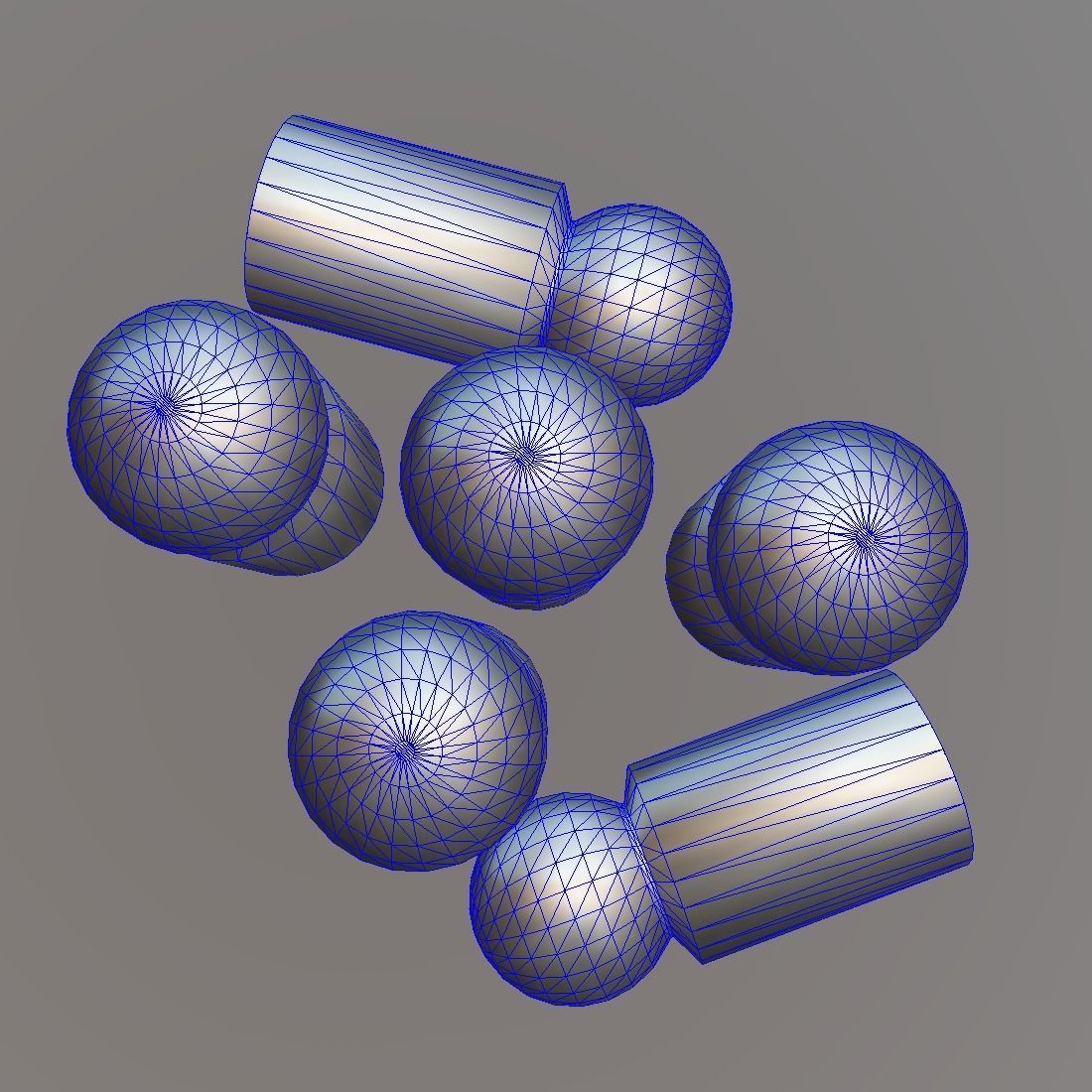 Board Game Pawns 3 Low-poly 3D model_7