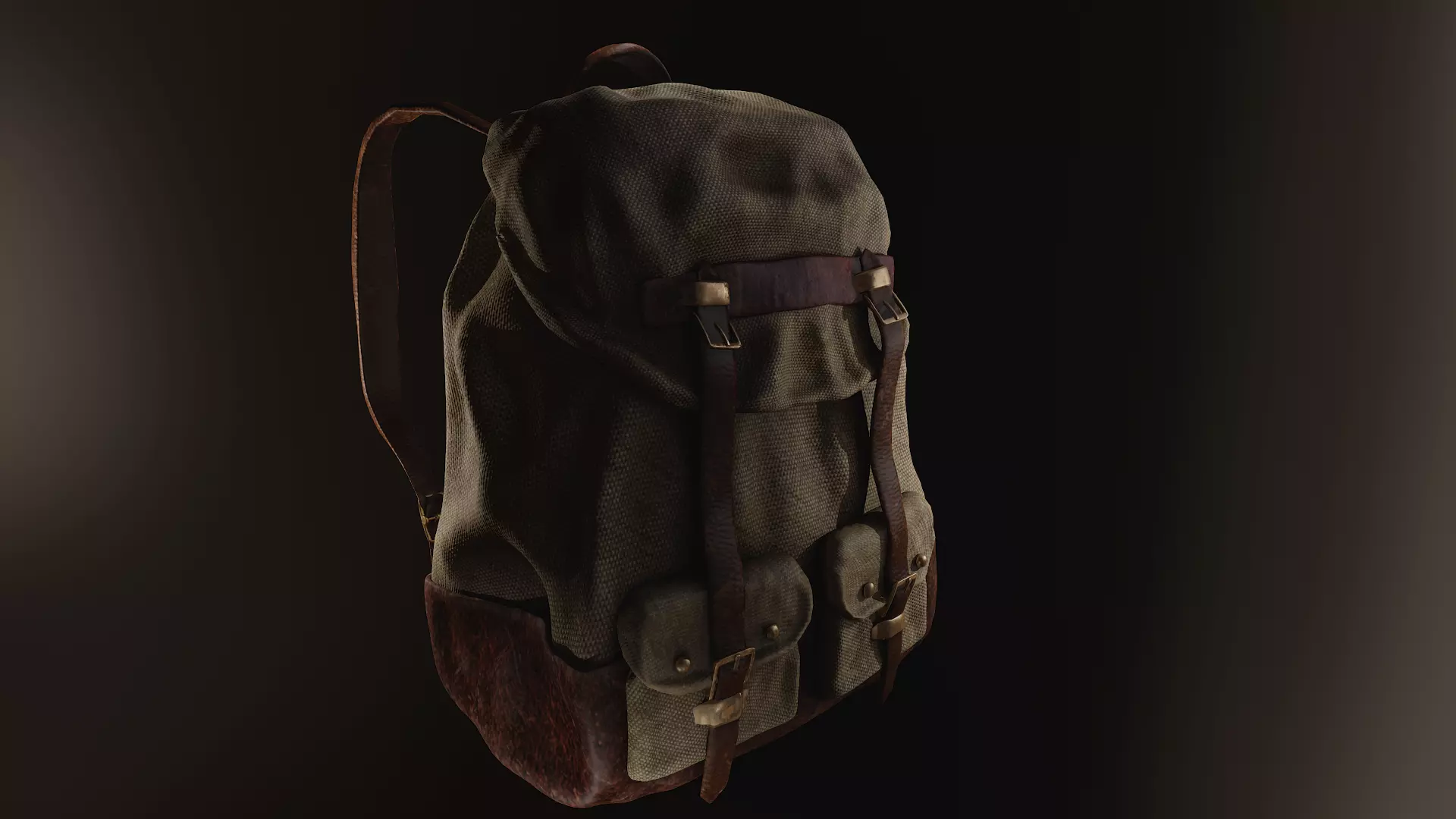 Backpack 2 Low-poly 3D model_0