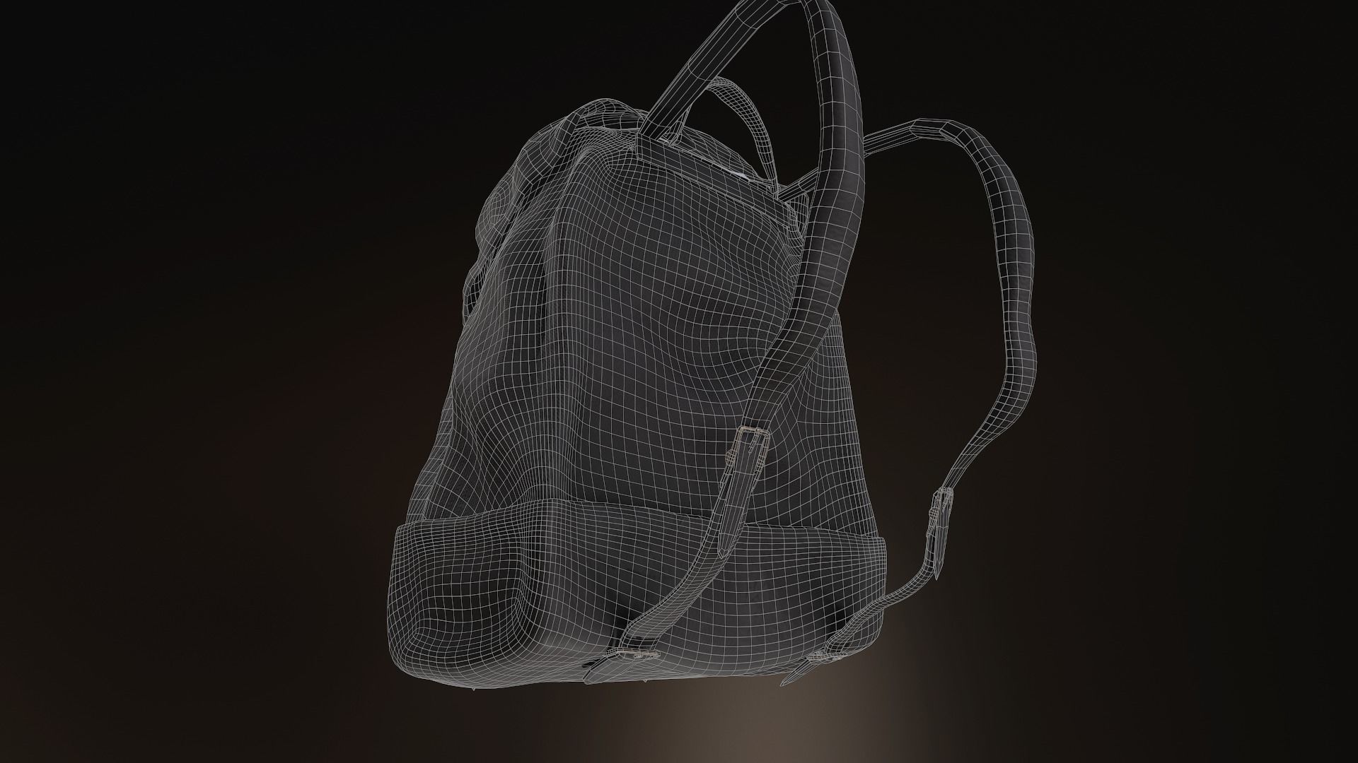 Backpack 2 Low-poly 3D model_8