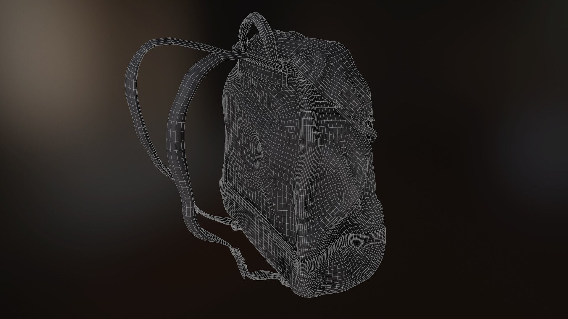 Backpack 2 Low-poly 3D model_7