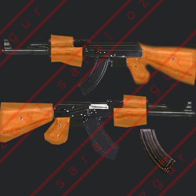 Weapons Pack Low-poly 3D model_10