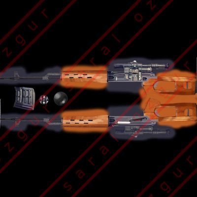 Weapons Pack Low-poly 3D model_8