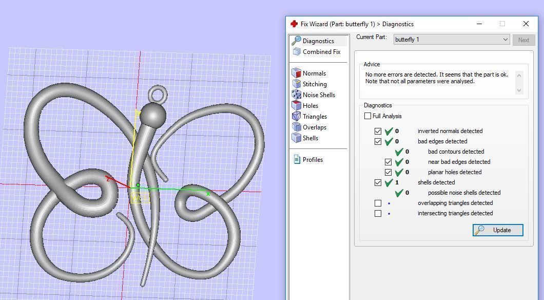 Butterfly pendant 3D print model_3