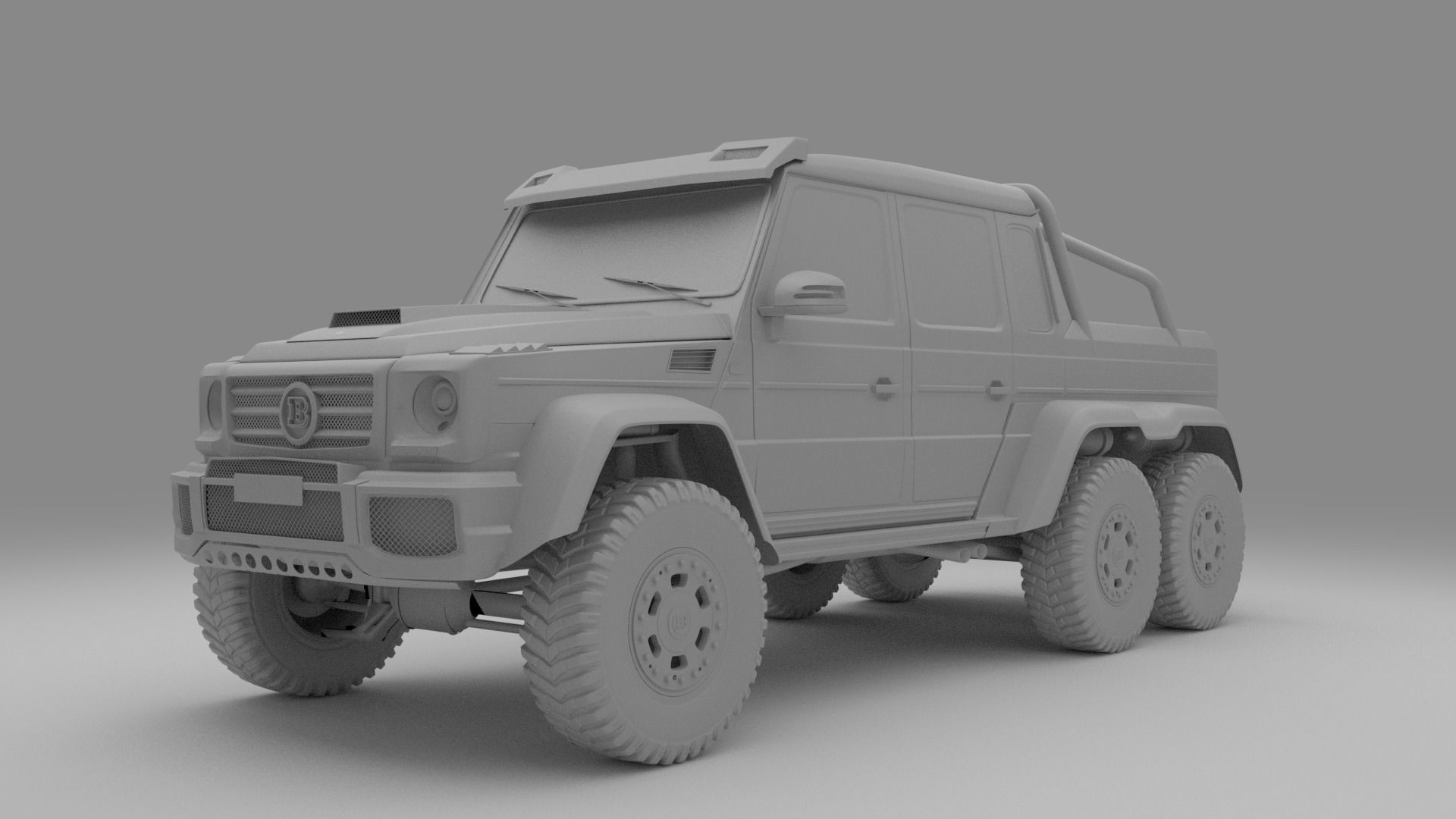 Brabus G63 6x6 2013 Free 3D model_4