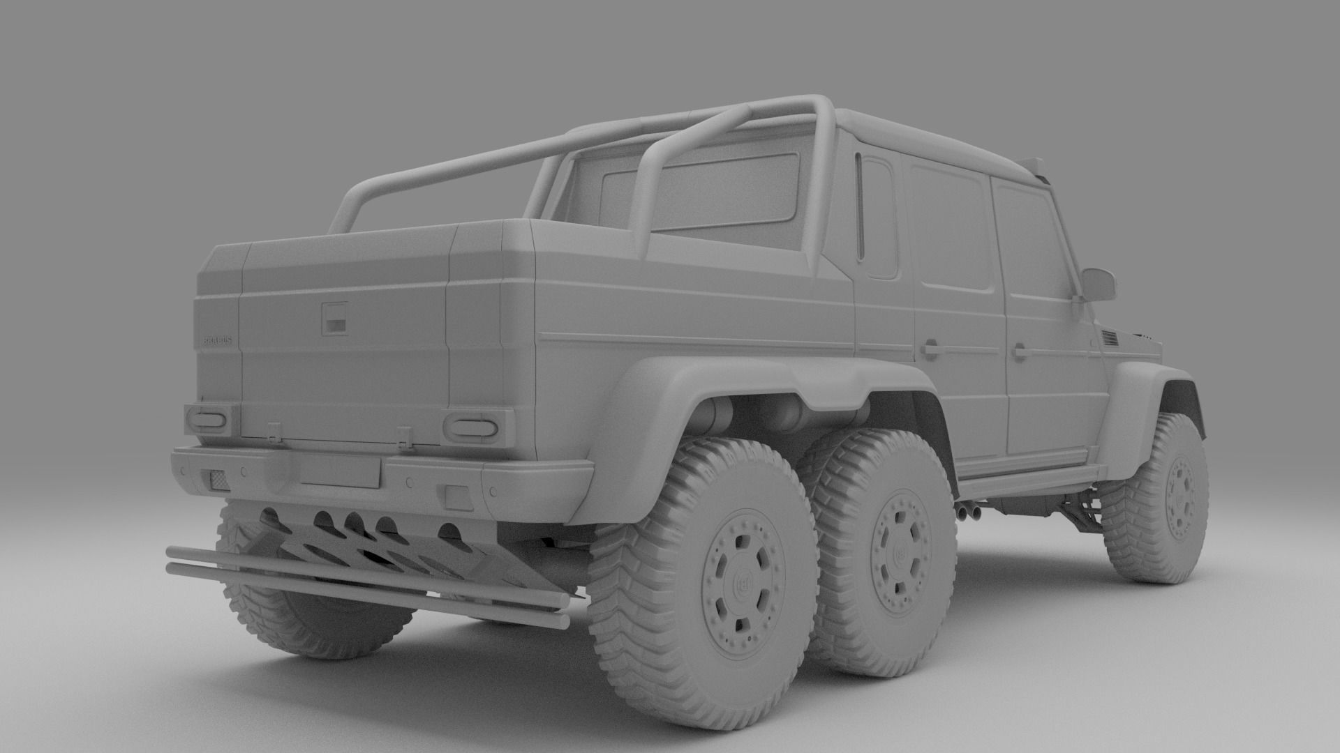 Brabus G63 6x6 2013 Free 3D model_5