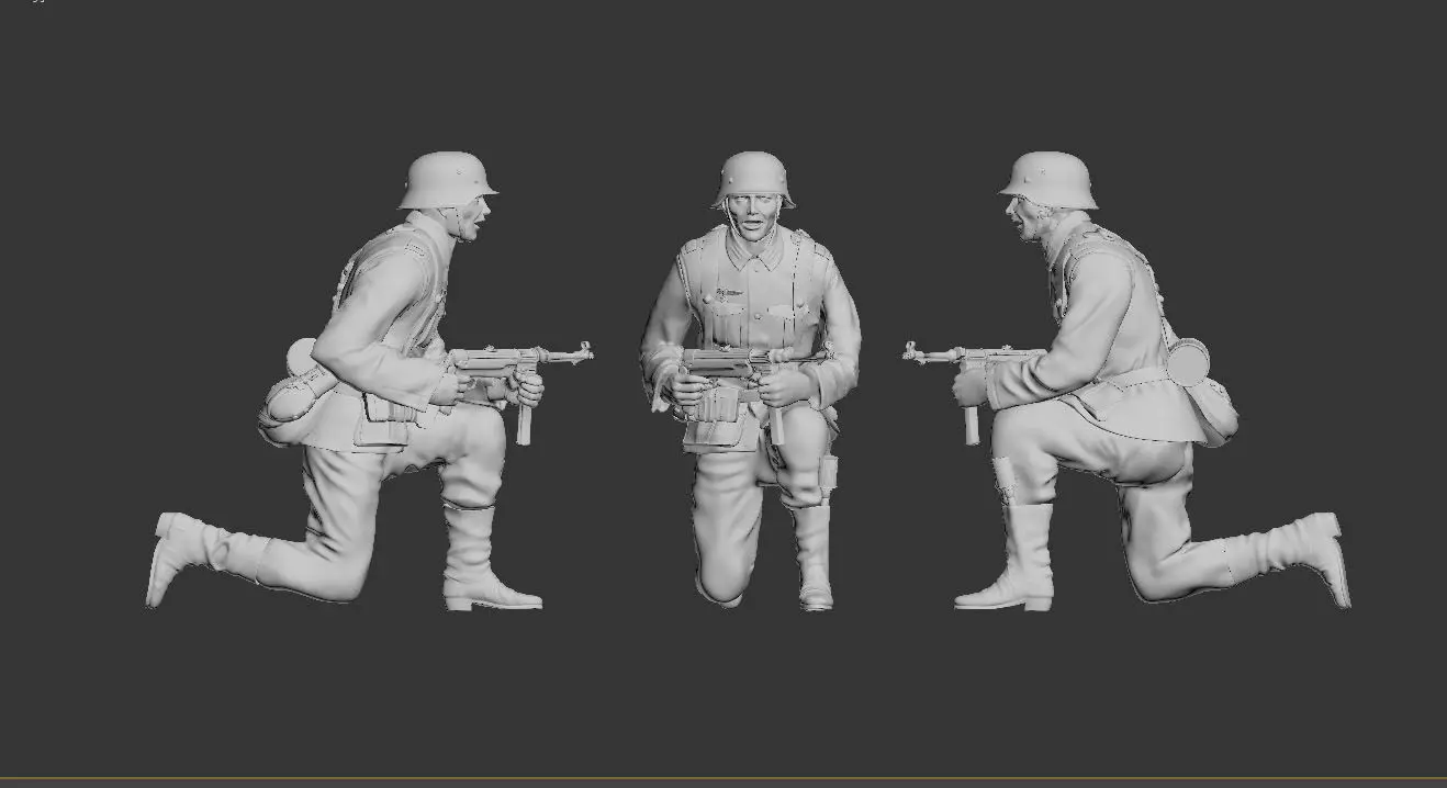 German soldier 3D print model
