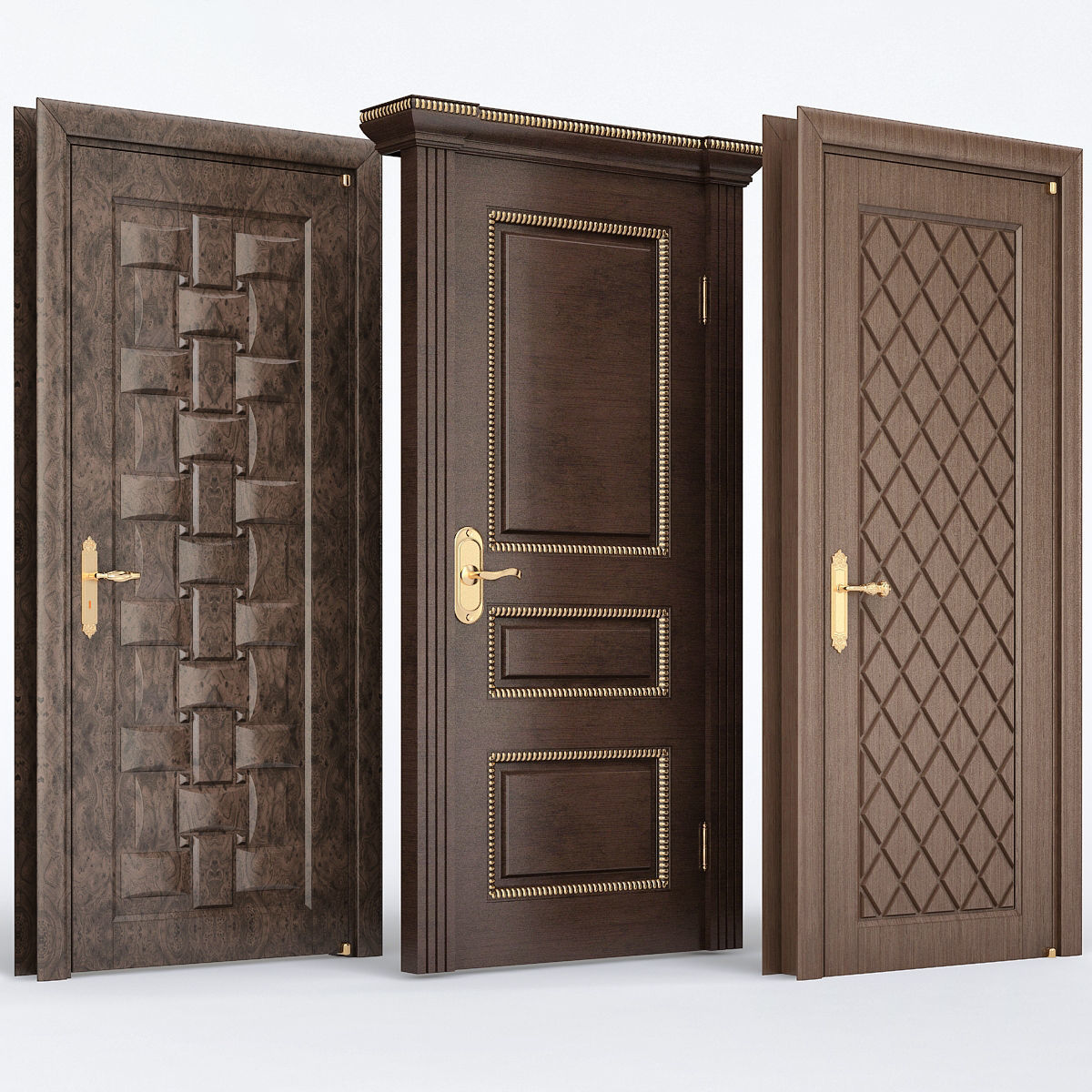 Door Collection 12 Pieces 3d model 3D model_10