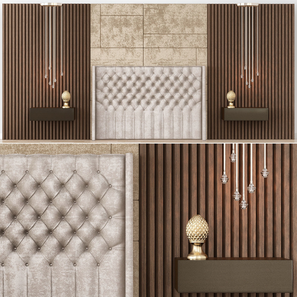 HEADBOARD Collection 40 Pieces 3d model 3D model_38