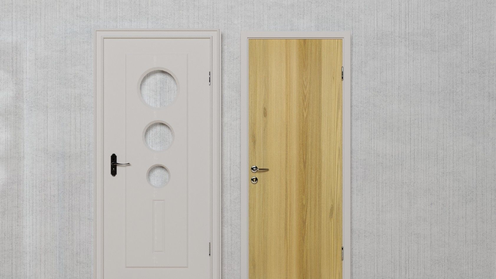 Door Pack Low-poly 3D model_2