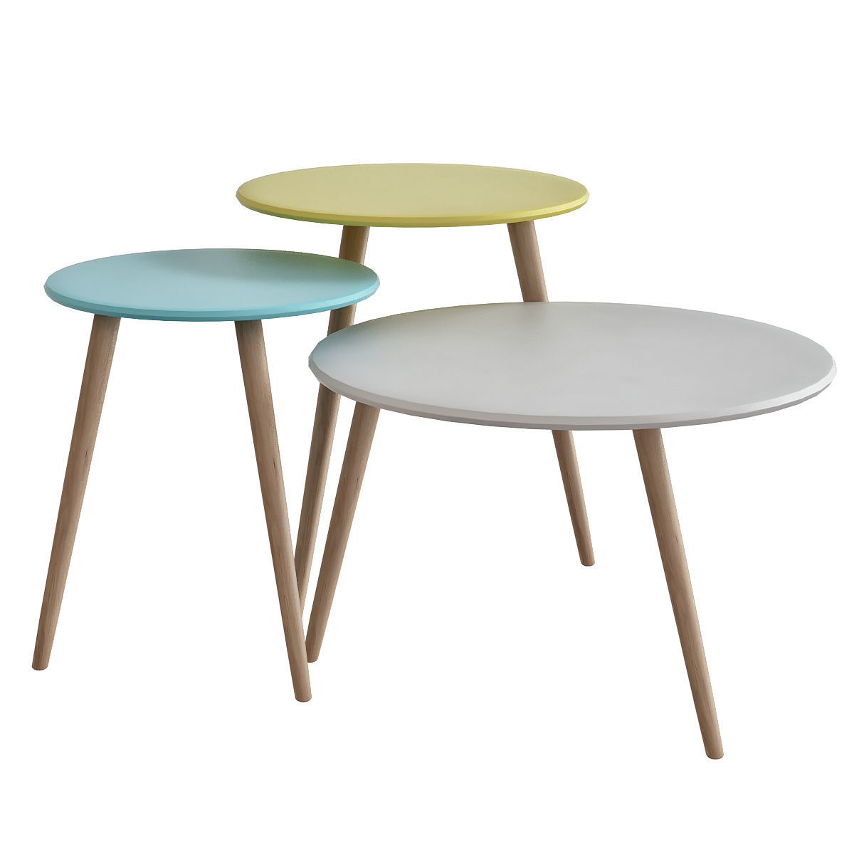 Coffee table-side table Collection 22 Pieces 3d model 3D model_15