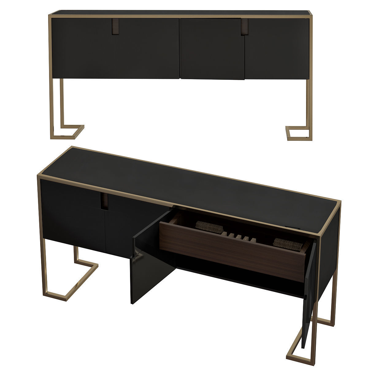 Coffee table-side table Collection 22 Pieces 3d model 3D model_9