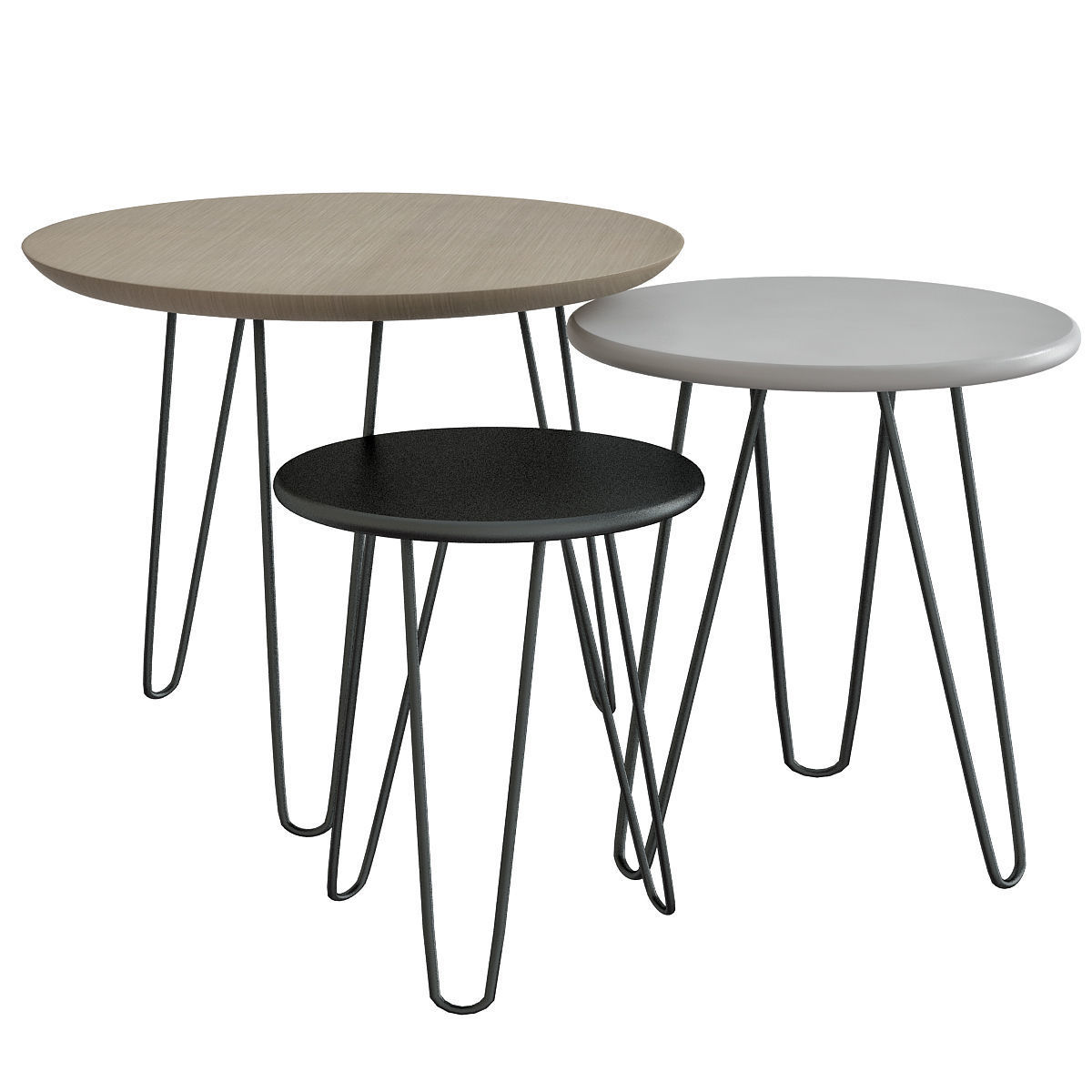 Coffee table-side table Collection 22 Pieces 3d model 3D model_13