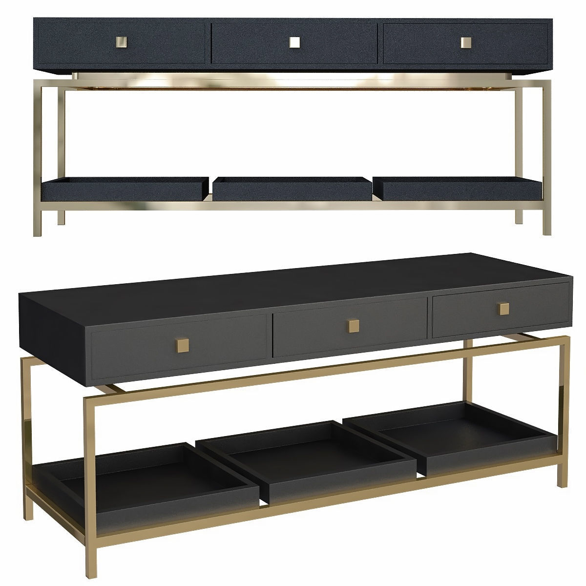 Coffee table-side table Collection 22 Pieces 3d model 3D model_2