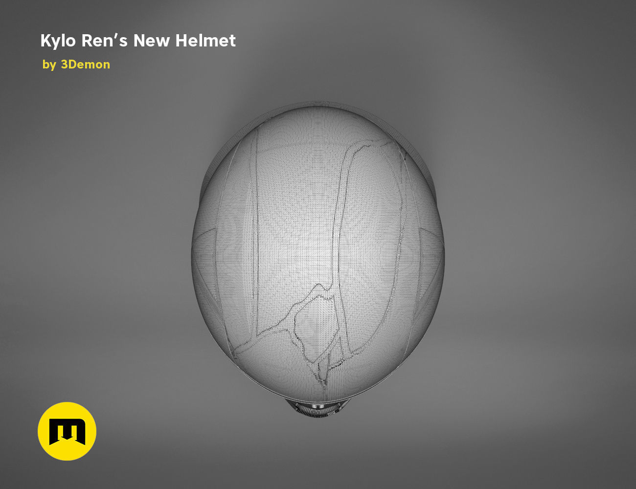 The Kylo Ren helmet destroyed - Star Wars 3D print model_8