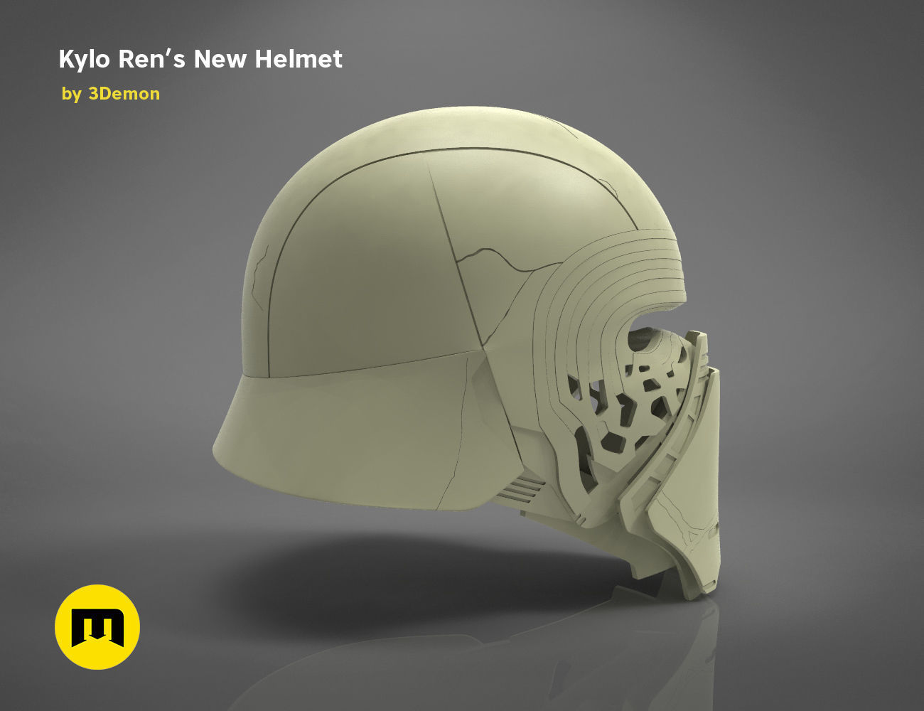 The Kylo Ren helmet destroyed - Star Wars 3D print model_14